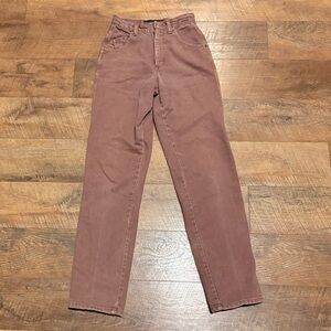 Vintage Wrangler Silverlake Bareback High Rise Mauve Jeans Made USA Size 3/4x34